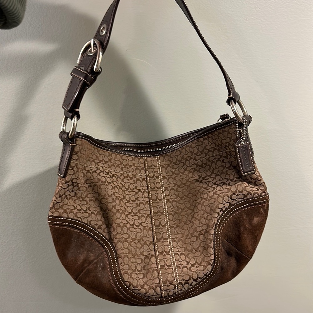 Small Brown Authentic Coach Handbag